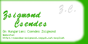 zsigmond csendes business card